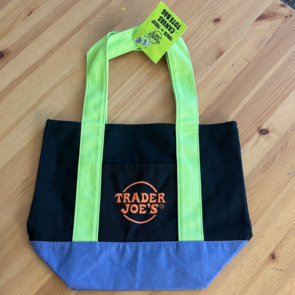Trader Joe's Black and Green Tote Bag
